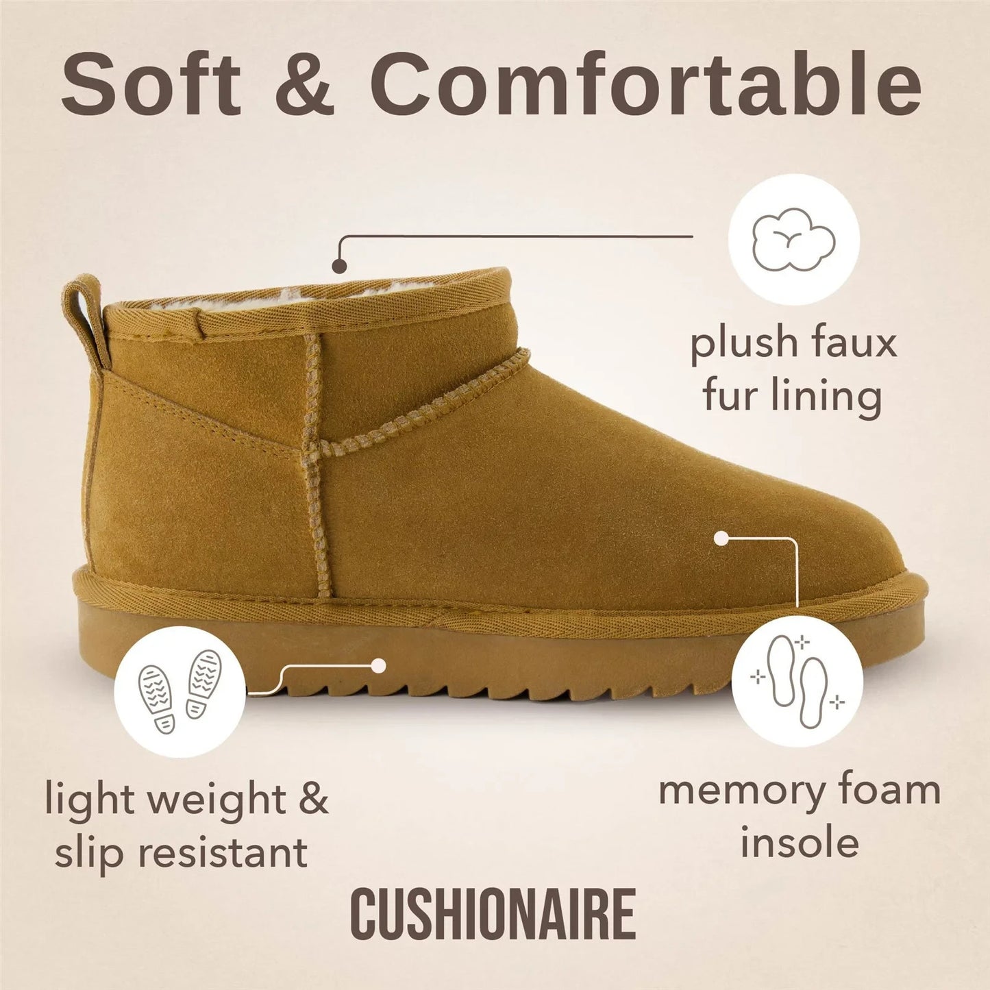 Cushionaire Hip 2 Genuine Suede Ankle Boots for Women Size 11W Brand New!!
