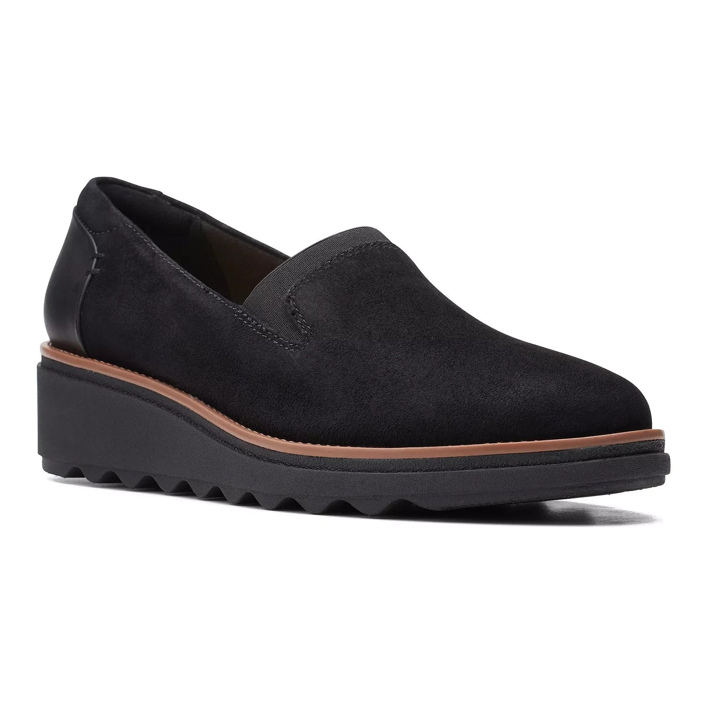 Clarks Sharon Dolly Women's Suede Loafers BLACK SUEDE Size 9.5M Brand New!
