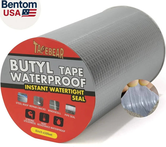 TAPEBEAR Butyl Waterproof Sealing Tape 8” x 16FT Aluminum Foil Tape NEW!