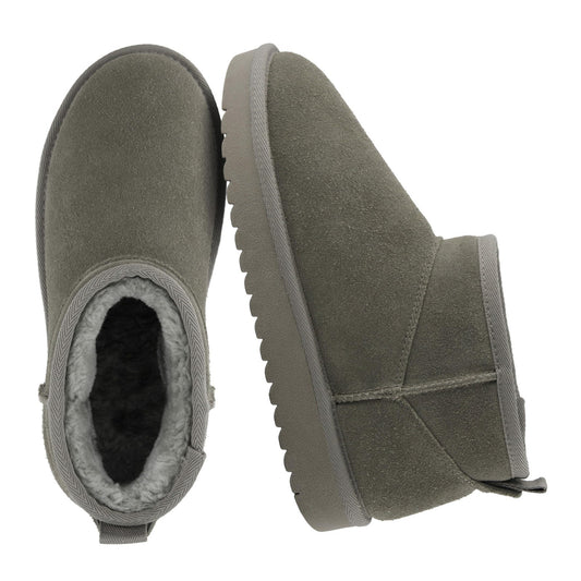 Cushionaire Hip 2 Genuine Suede Ankle Boots for Women Gray Size 8.5M Brand New!!