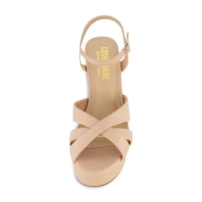 CUSHIONAIRE Women's Foxy Platform Dress Heel Nude Size 11M Brand New!