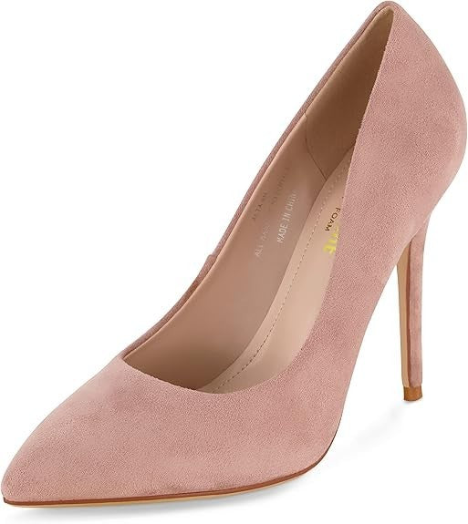 CUSHIONAIRE Women's Alta Dress Pump Blush Suede Size 6M Brand New!