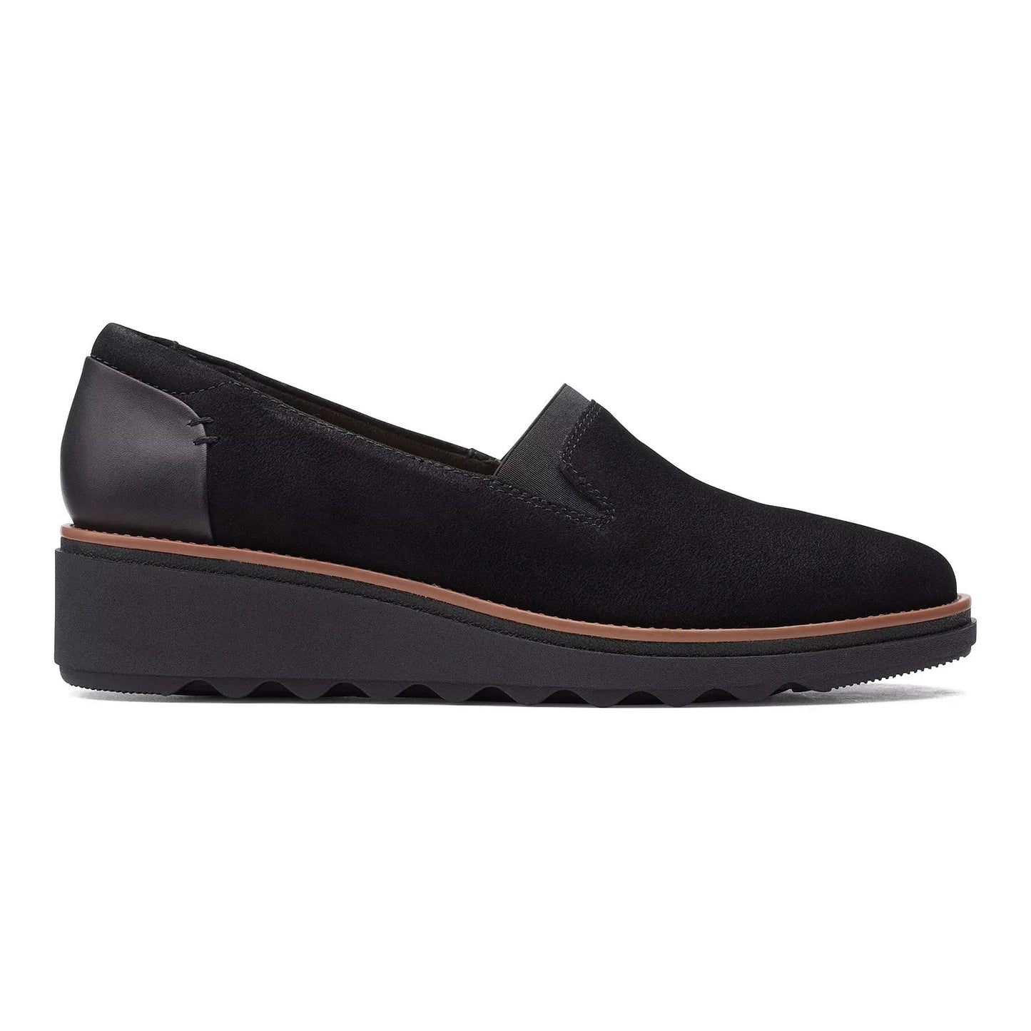 Clarks Sharon Dolly Women's Suede Loafers BLACK SUEDE Size 9.5M Brand New!