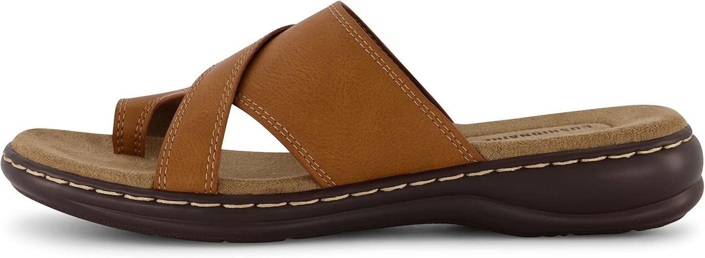 CUSHIONAIRE Women's Blare Sandals Tan Size 6M Brand New!