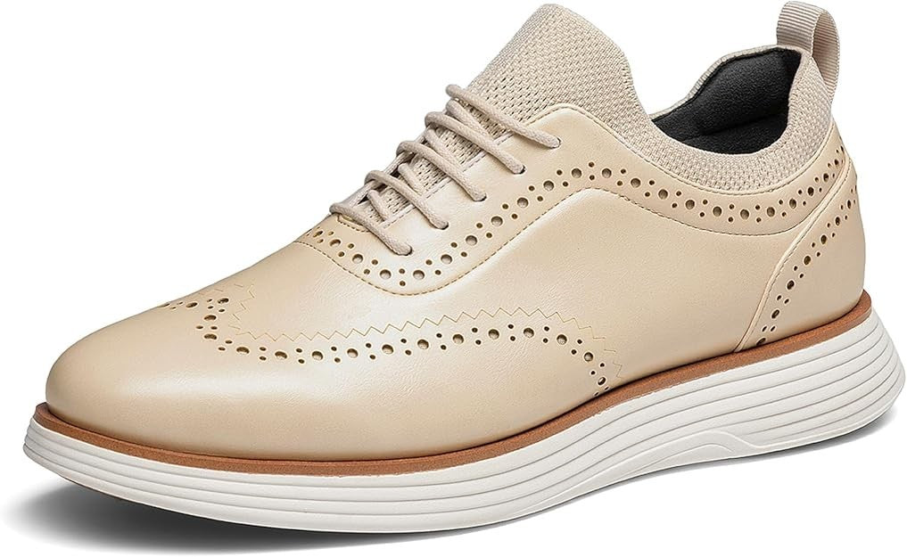 Bruno Marc Men's MaxFlex Oxford Wingtip Brogue Shoes Size 10.5 Brand New!