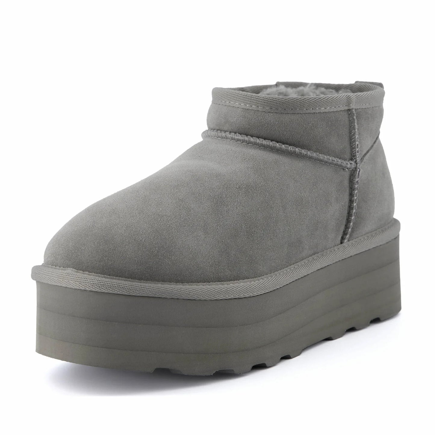 Cushionaire Hip 2 Genuine Suede Ankle Boots for Women Gray Size 6M Brand New!!