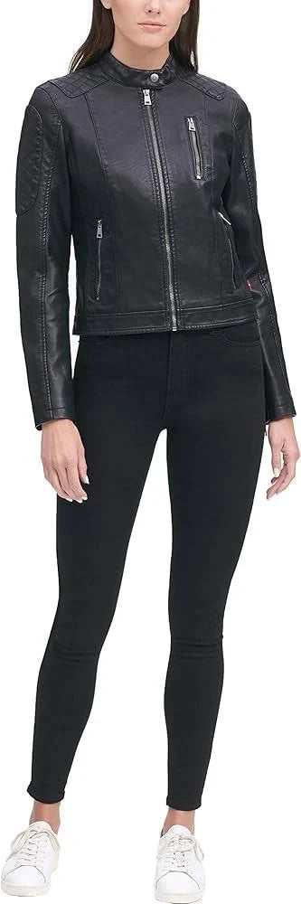 Levi's Women's Faux Leather Motocross Racer Jacket Size XL Brand New!