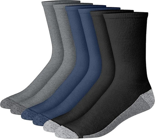 Hanes Men's Crew Socks, Double Tough Max Cushion, 12-Pairs New with Tags!