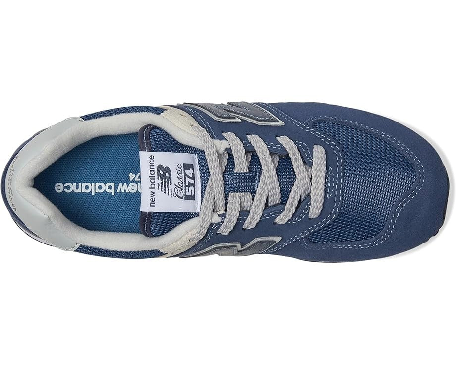 New Balance Kid's 574 Core Bungee Sneaker Navy/White Size 3M Infant 0-12 Months