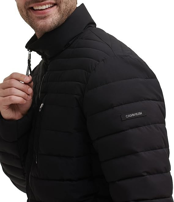 Calvin Klein Men's Classic Full Zip Down Puffer Coat Black Size 2XL New With Tag