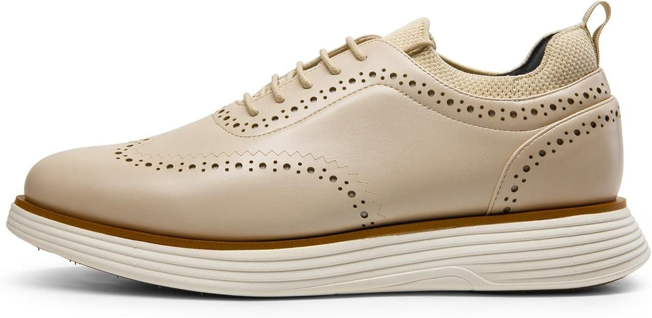 Bruno Marc Men's MaxFlex Oxford Wingtip Brogue Shoes Size 10.5 Brand New!