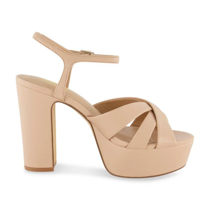 CUSHIONAIRE Women's Foxy Platform Dress Heel Nude Size 11M Brand New!