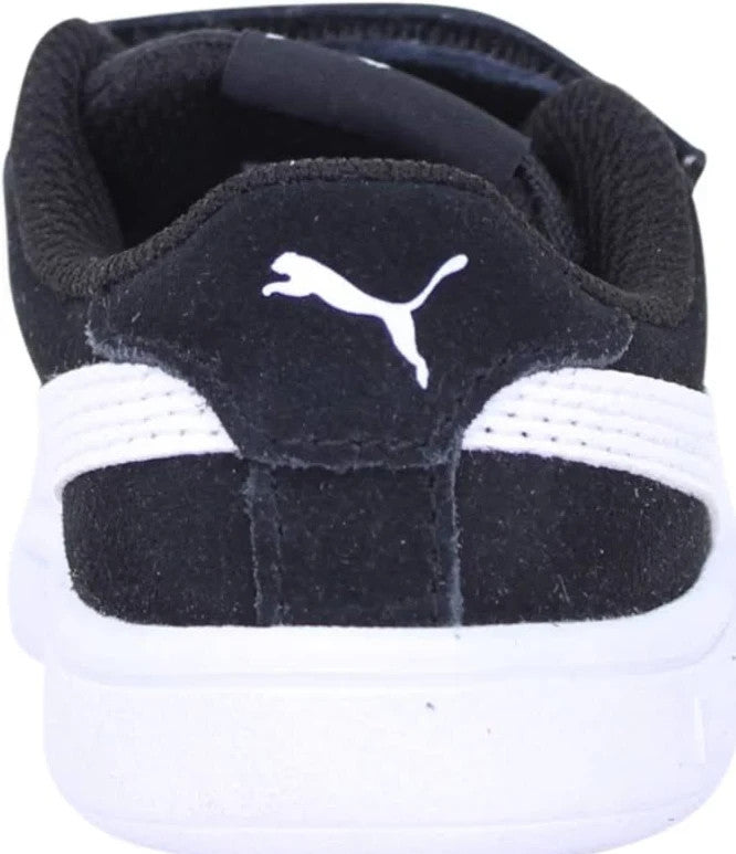 PUMA Kids' Smash Hook and Loop Sneakers Black Size 7 Children Brand New!
