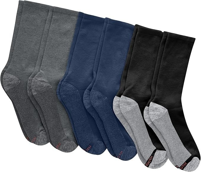Hanes Men's Crew Socks, Double Tough Max Cushion, 12-Pairs New with Tags!