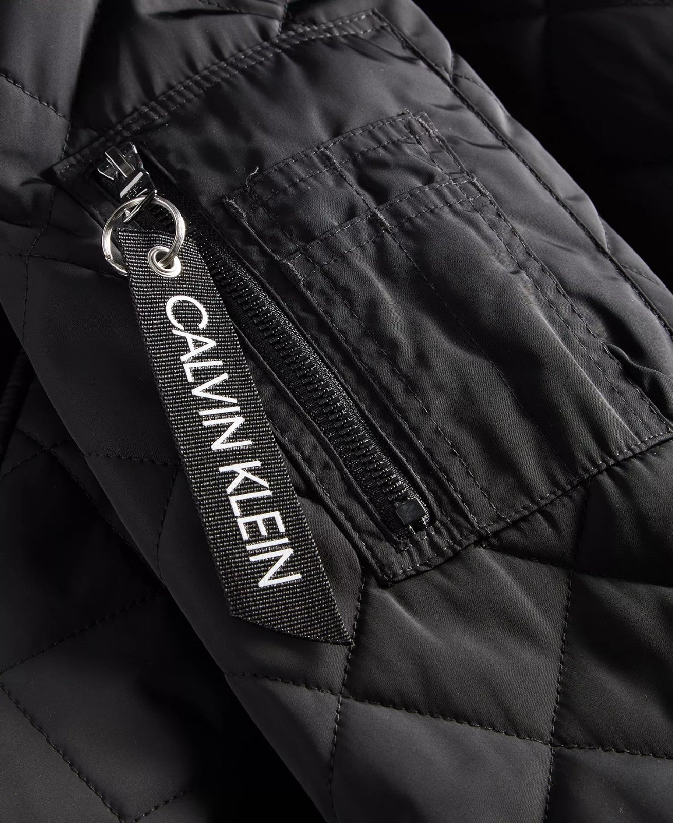Calvin Klein Men's Quilted Baseball Jacket with Rib-Knit Trim New With Tags!