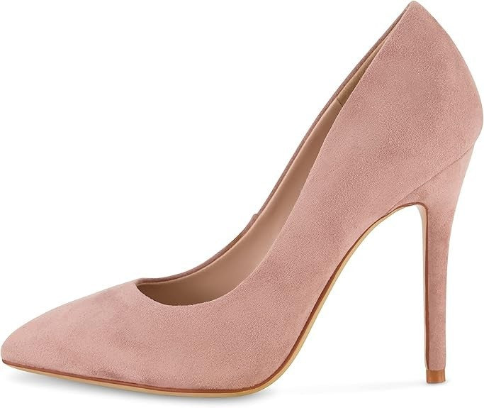 CUSHIONAIRE Women's Alta Dress Pump Blush Suede Size 6M Brand New!