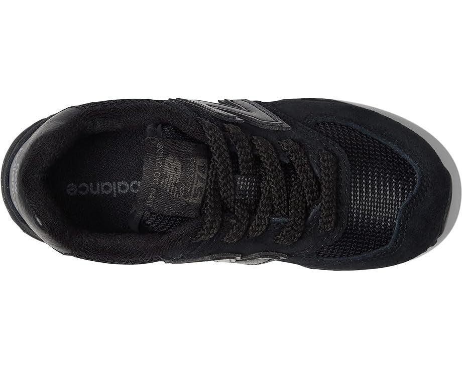 New Balance Kid's 574 Core Bungee Sneaker Black Size 6.5M Toddler