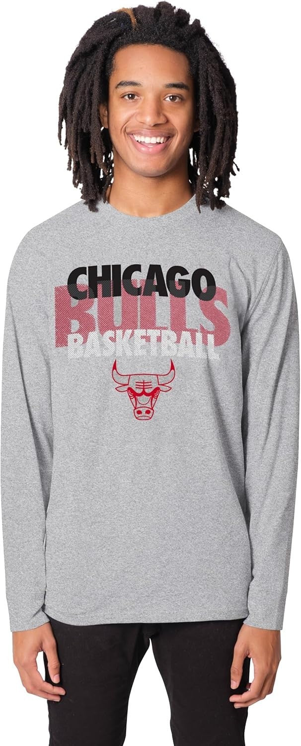 Ultra Game NBA Official Men’s Super Soft Supreme Long Sleeve T-Shirt - Unisex, C
