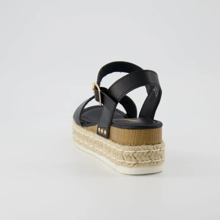 CUSHIONAIRE Melissa Platform Wedge Sandal Black Size 8.5 Brand New!