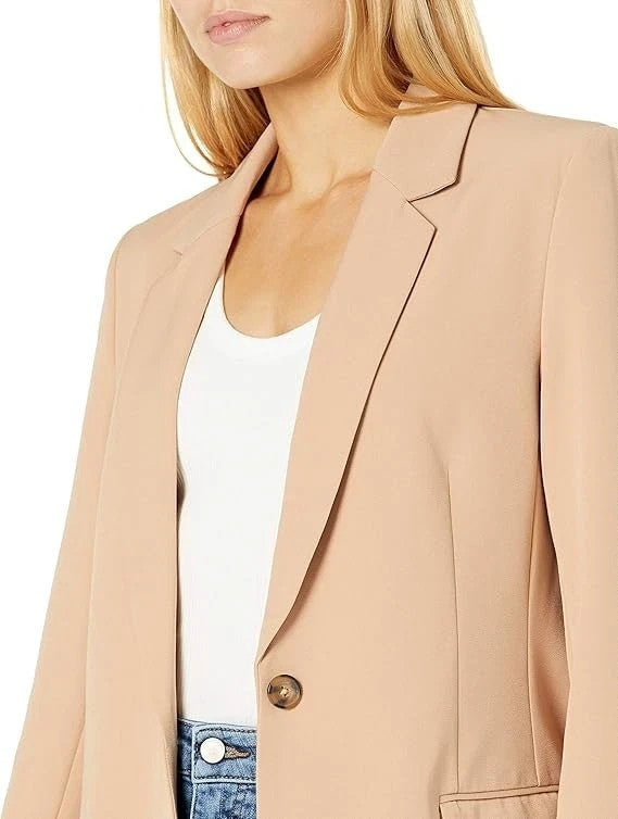 The Drop Women's Blake Long Blazer Praline Size XL Brand New!