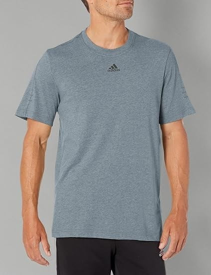 adidas Men's Mélange T-Shirt, Blue Grey Melange, Small New with Tags!