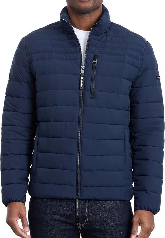 Calvin Klein Men's Full Zip Down Puffer Coat Navy Size Large New with Tags!