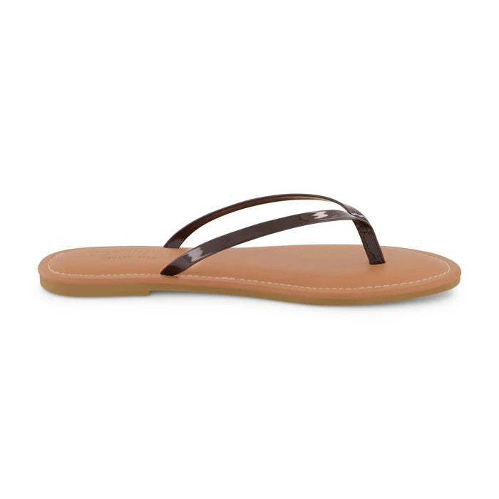 CUSHIONAIRE Cora Thong Sandal Brown Size 7.5M Brand New!