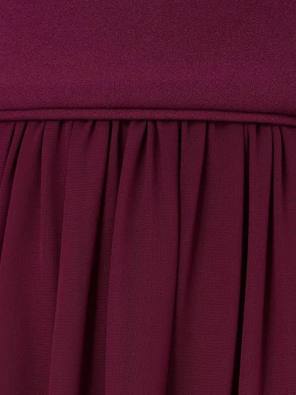 Adrianna Papell Women's One Shoulder Chiffon Gown Pleated skirt 12 New with Tags