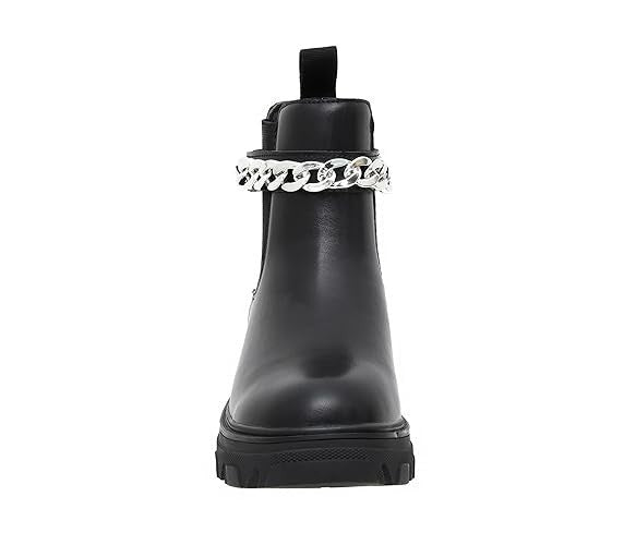 CUSHIONAIRE Women's Clover slip on Chelsea boot-Detachable Chain Black Size 6.5M