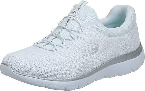 Skechers womens Summits Sneaker,(WhiteSilver), 8.5 US New with Tags!