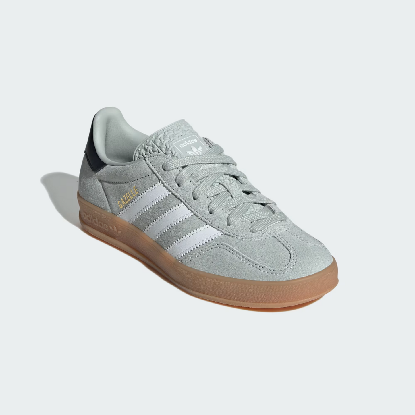adidas Big Kids Gazelle Indoor Sneakers silver Size 5.5 brand New!