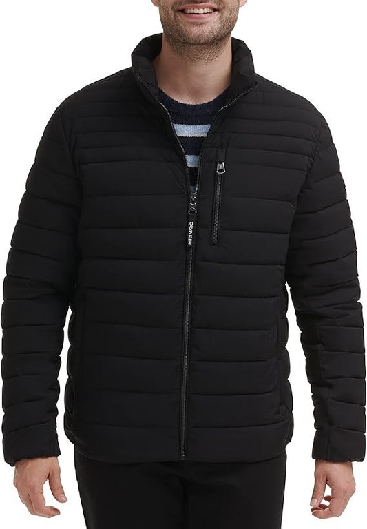 Calvin Klein Men's Classic Full Zip Down Puffer Coat Black Size 2XL New With Tag
