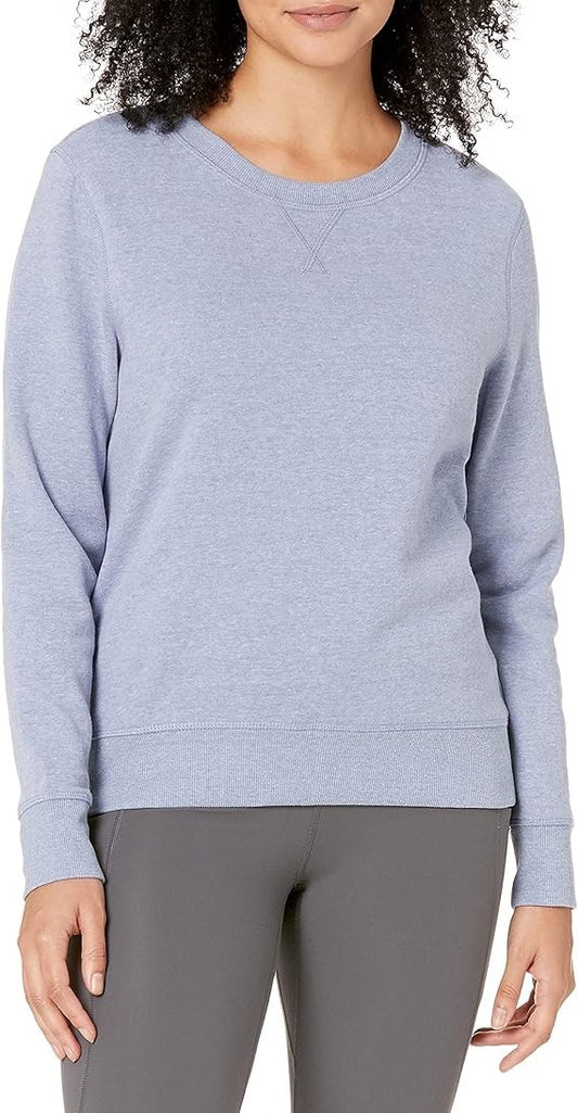 Amazon Essentials Women's Fleece Crewneck Sweatshirt Indigo Blue Size XS NWT