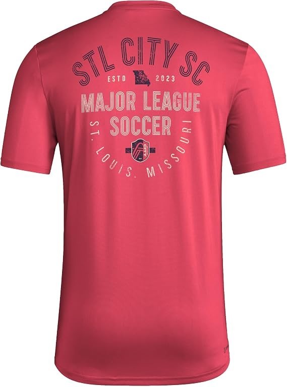 Adidas Men's St. Louis City Soccer Club MLS T-Shirt, Power Pink, Medium New Tags