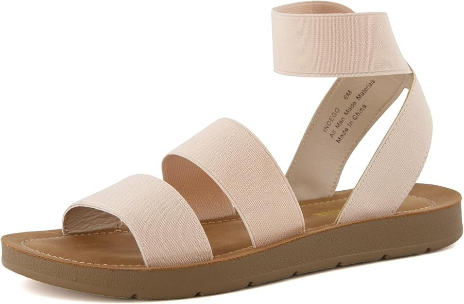 CUSHIONAIRE Indego Two Band Stretch Sandal Size 8M Brand New!