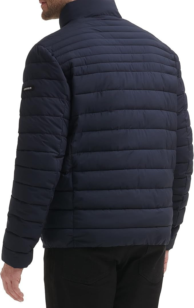 Calvin Klein Men's Classic Full Zip Down Puffer Coat Navy Size M New With Tags