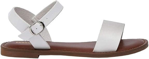 CUSHIONAIRE Women's Clara One Band Sandal WHITE Size 8W