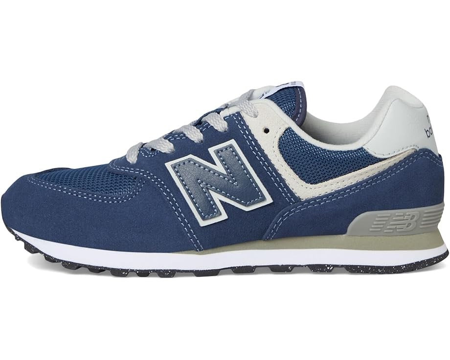 New Balance Kid's 574 Core Bungee Sneaker Navy/White Size 3M Infant 0-12 Months