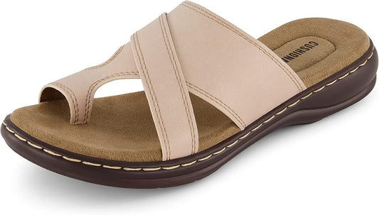 CUSHIONAIRE Women's Blare Sandals BLUSH Size 8W Brand New!
