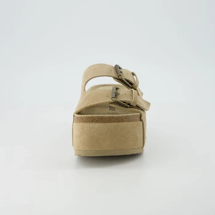 CUSHIONAIRE Women's Guru Platform Sandal Khaki Size 8.5M Brand New!