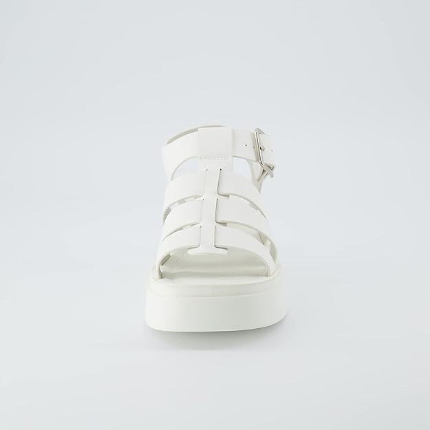 CUSHIONAIRE Women's Poppy Fisherman Platform Sandal Size 9M White