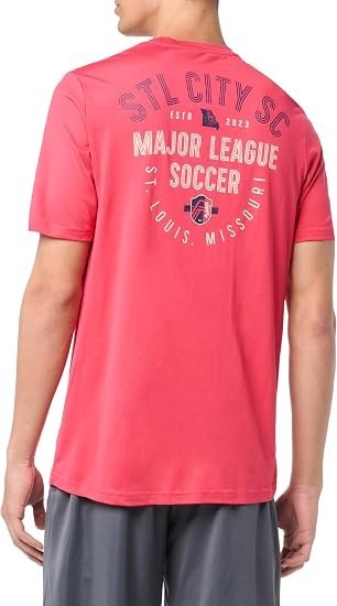 Adidas Men's St. Louis City Soccer Club MLS T-Shirt, Power Pink, Medium New Tags