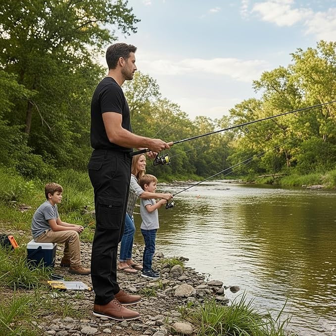 Alamo Casual Cargo Pants for Men - Stretchable, Regular Fit Cargo Work Pants