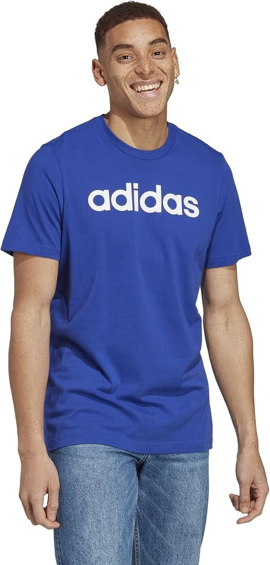 adidas Men's Essentials Single Jersey Linear Embroidered Logo T-Shirt, Large New