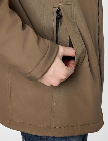 Calvin Klein Men’s Hooded Soft Shell Jacket with Bib Size 2XL Brand New With Tag