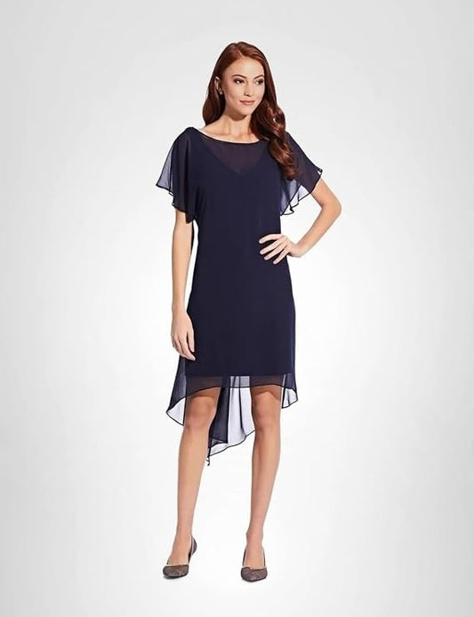 Adrianna Papell Women's Chiffon Overlay Dress Large New with Tags!