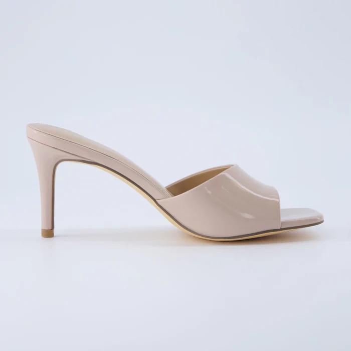 CUSHIONAIRE Evie One Band Dress Heel Nude Patent Size 11 Brand New!
