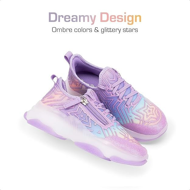 DREAM PAIRS Girls Zipper Jelly Sole shoe Size 1 (6-7yrs) Little Kid Brand New!