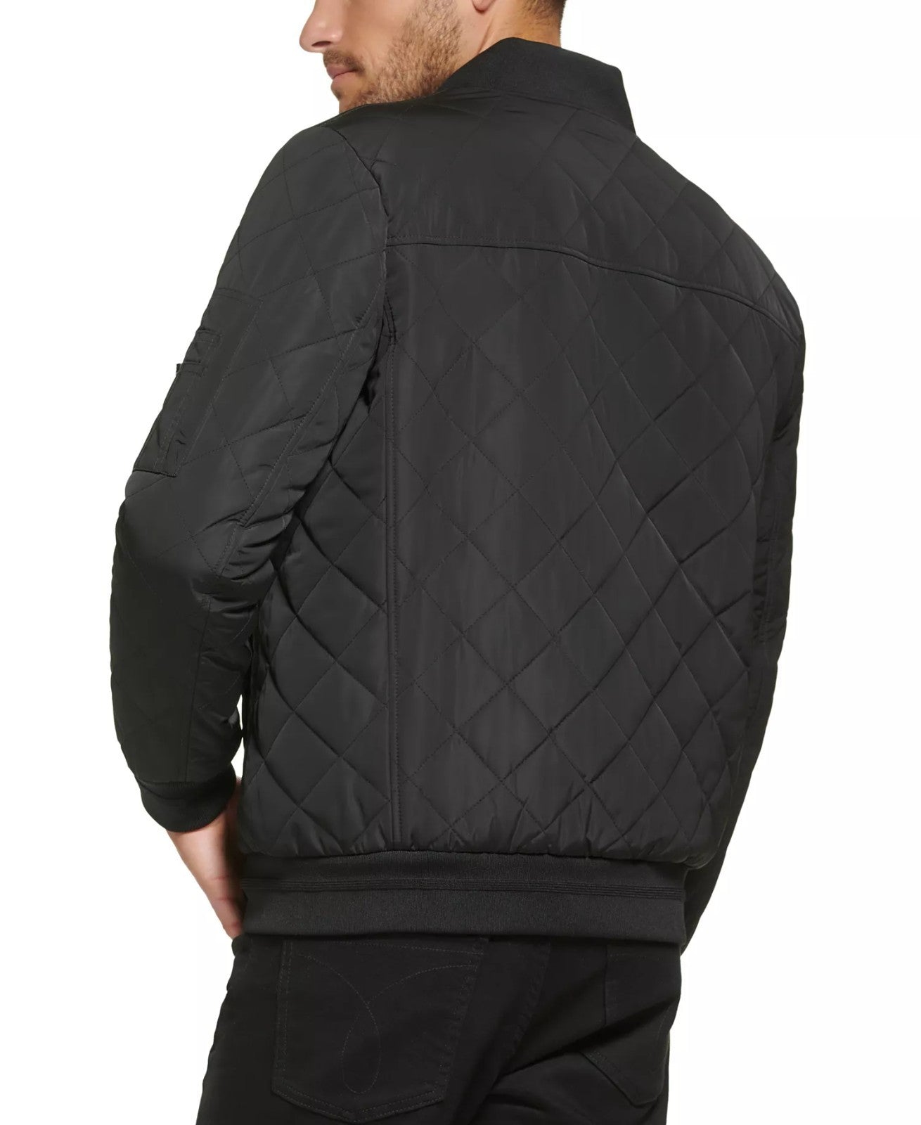 Calvin Klein Men's Quilted Baseball Jacket with Rib-Knit Trim New With Tags!