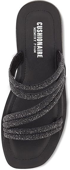 CUSHIONAIRE Women's Athena rhinestone sandal Size 7.5M Brand New!